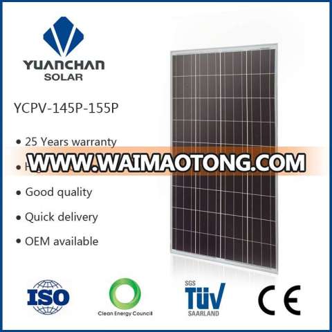 High Quality a-Grade Cell High Efficiency Poly 150W Solar Panel