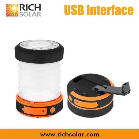 USB Charger Colorful Solar LED Lantern Light for Outdoor Camping